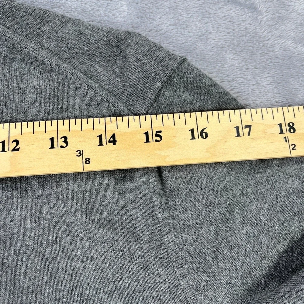 BR Sweater L Grey Silk Cotton Cashmere V-Neck Quiet Luxury Old Money Layering